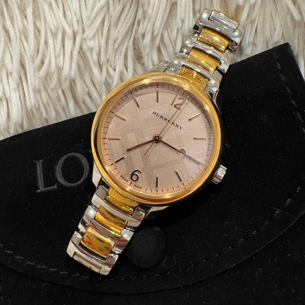 Burberry Two-Tone Gold and Silver Watch